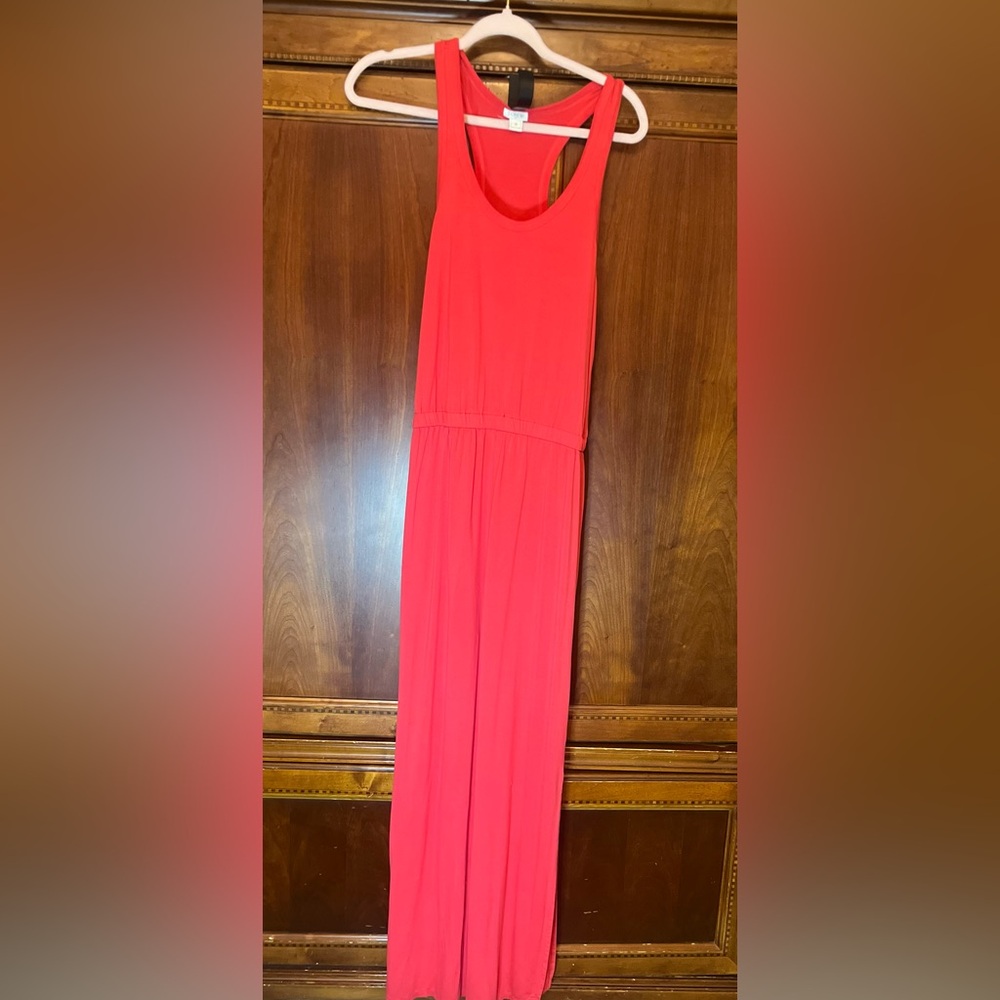 J. Crew Vibrant Coral Maxi Dress